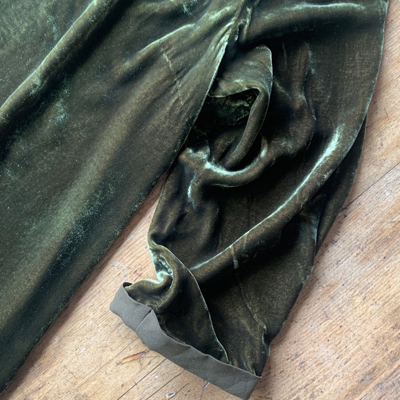 J. Jill Olive Green Crushed Velvet Top - Picture 9 of 16